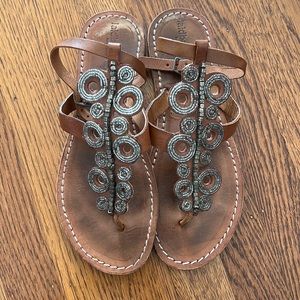 Laid back London beaded sandals -handmade in Kenya